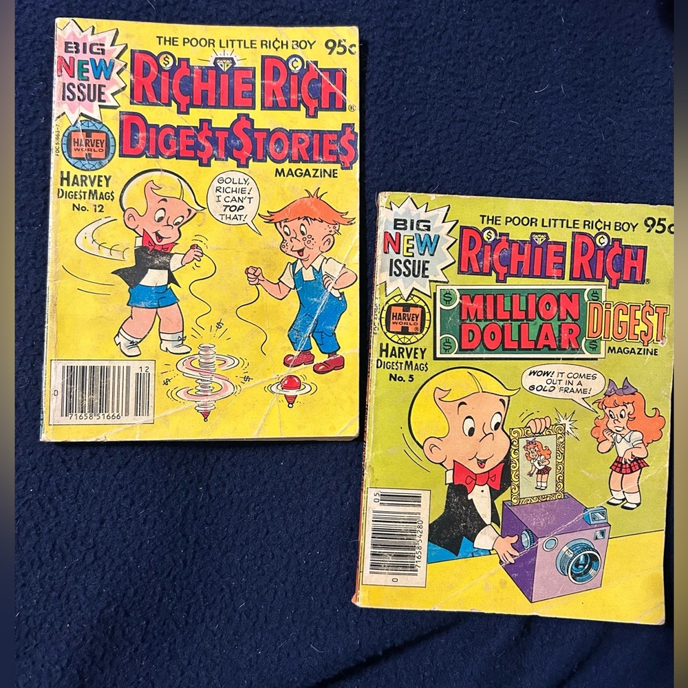 PRICE REDUCED! Rare Vintage 1981 Richie Rich Comics set of 2